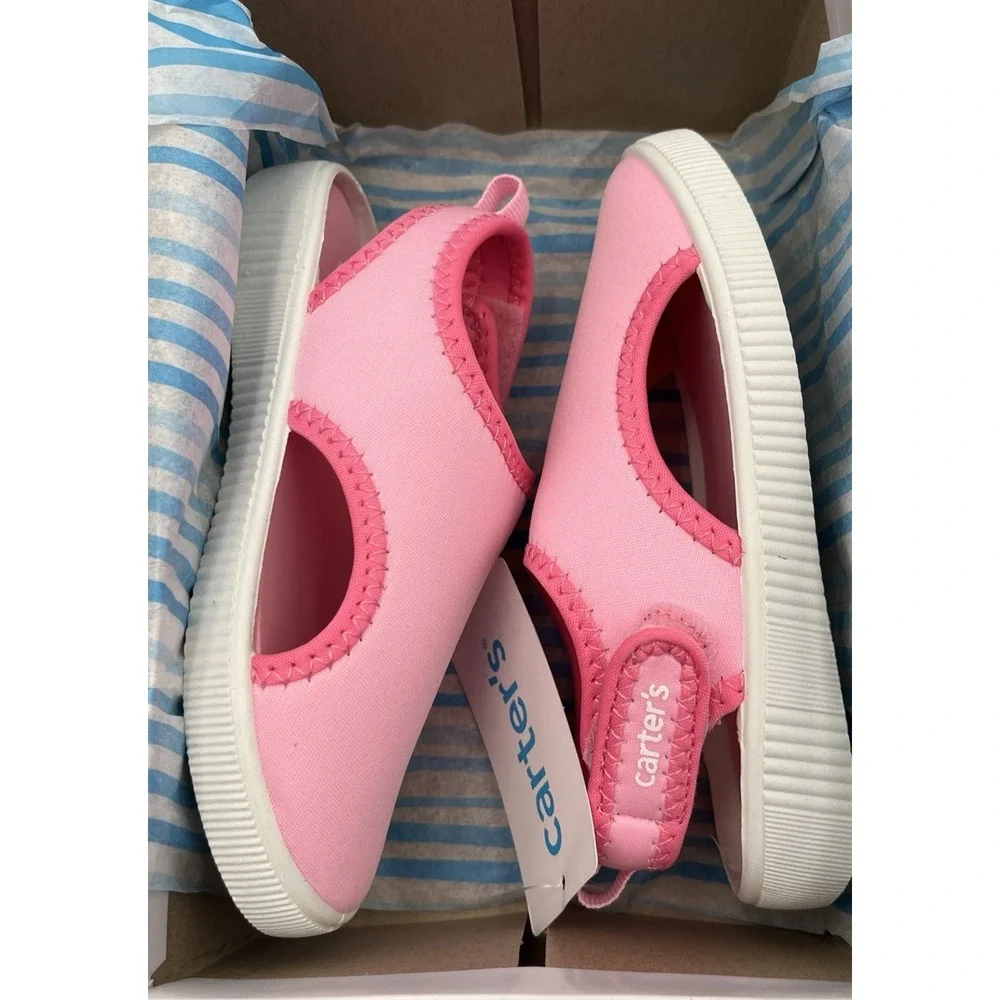 Carters Toddler Girls Salinas Closed Toe Slip-on Sandal Size 10 Pink Lightweight